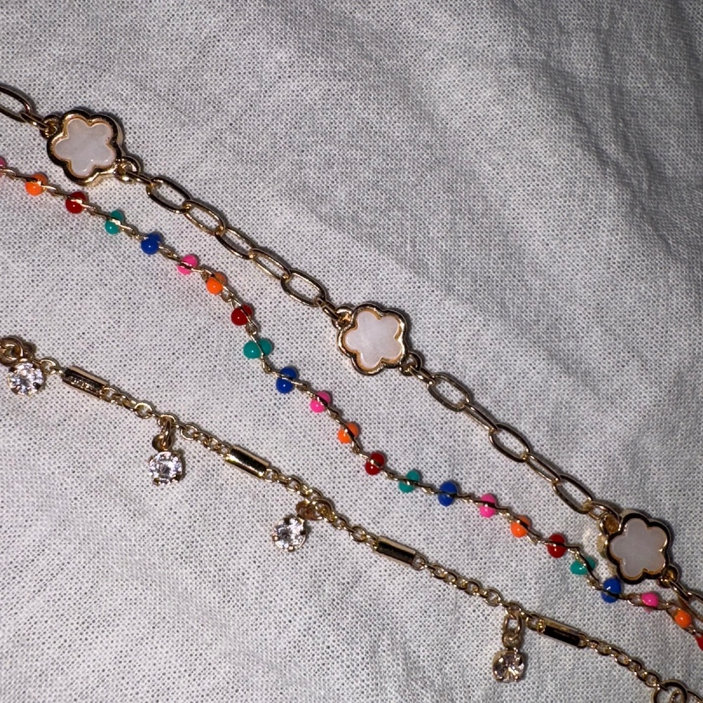 Boho ankle bracelet stack